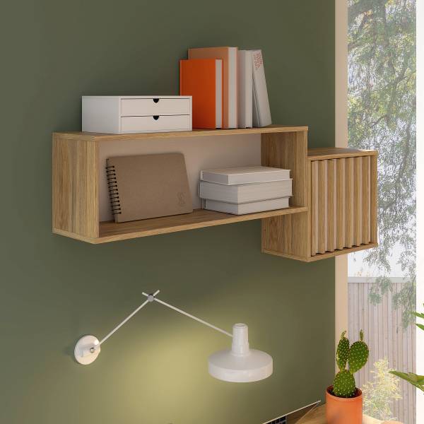 Scaffale da parete Tikano Cashmere / Effetto rovere