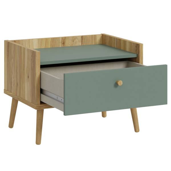 Comodino Sayeti Salvia / Effetto rovere