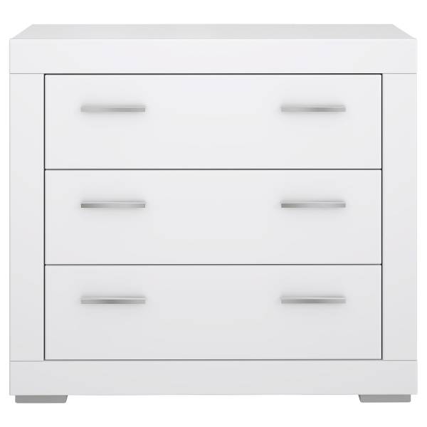 Commode Tanaza avec 3 tiroirs Blanc