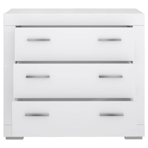 Commode Tanaza avec 3 tiroirs Blanc