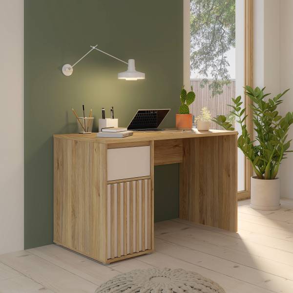 Schreibtisch Tikano Kaschmir / Eiche Mauvella Dekor