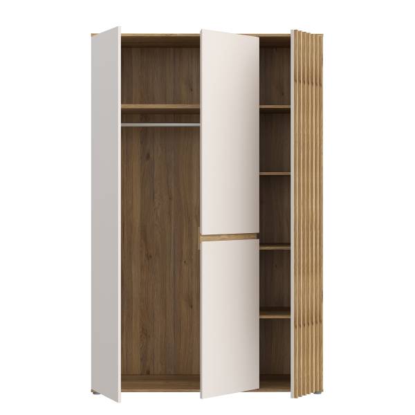 Kleiderschrank Tikano Kaschmir / Eiche Mauvella Dekor