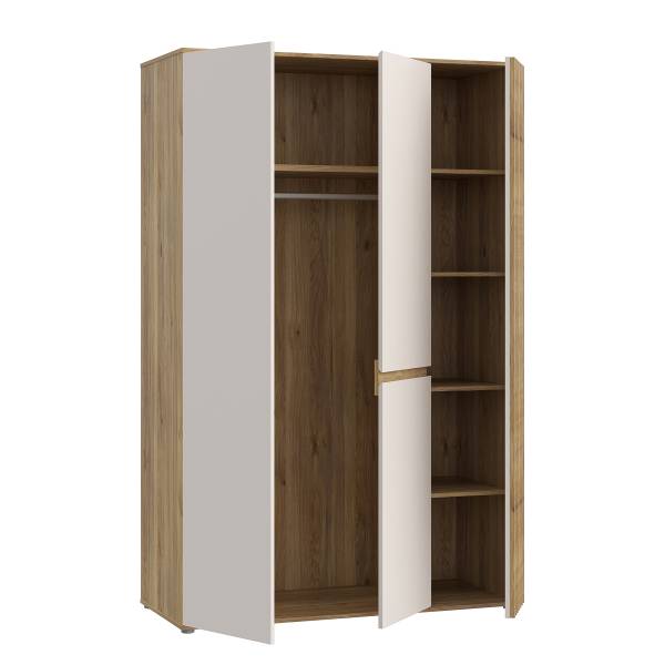 Kleiderschrank Tikano Kaschmir / Eiche Mauvella Dekor