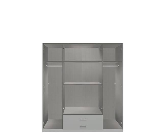 Armoire à portes coulissantes Stolpen Graphite - Largeur : 180 cm