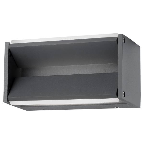 Außenwandleuchte Twin Aluminium / Acrylglas - Dunkelgrau