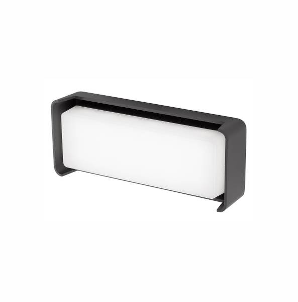 Außenwandleuchte Keen Typ A Aluminium / Acrylglas - Schwarz