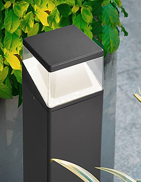 Lampe de chemin Lock Aluminium / acrylique - Gris foncé