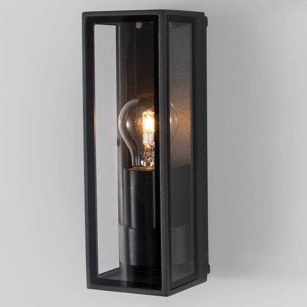 Außenwandleuchte Sorren Aluminium / Klarglas - Anthrazit - 9 x 26 cm - Flammenanzahl: 1