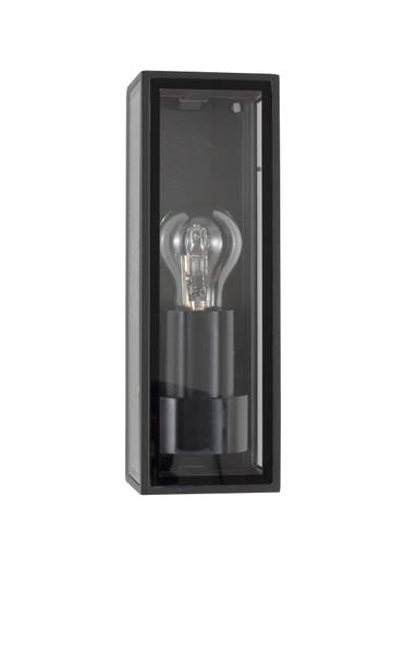 Außenwandleuchte Sorren Aluminium / Klarglas - Anthrazit - 9 x 26 cm - Flammenanzahl: 1