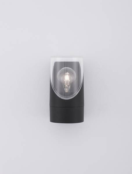 Wandlamp voor buiten Selena rond aluminium/acrylglas - antracietkleurig