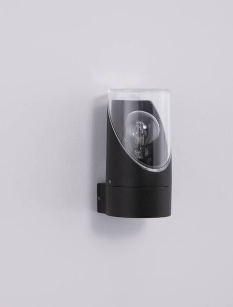 Wandlamp voor buiten Selena rond aluminium/acrylglas - antracietkleurig