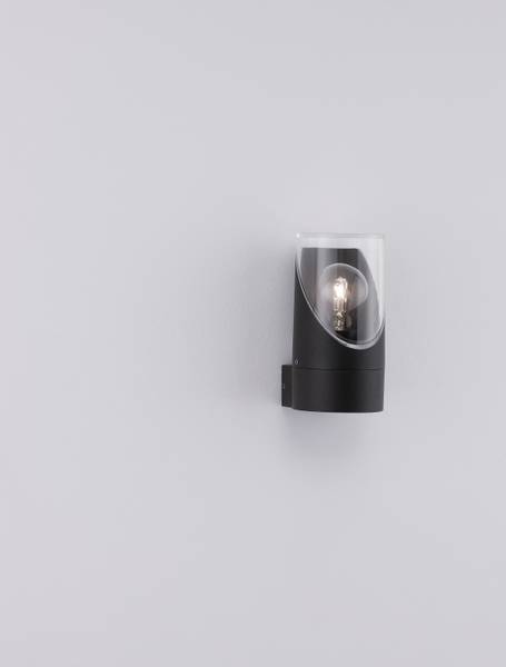 Wandlamp voor buiten Selena rond aluminium/acrylglas - antracietkleurig