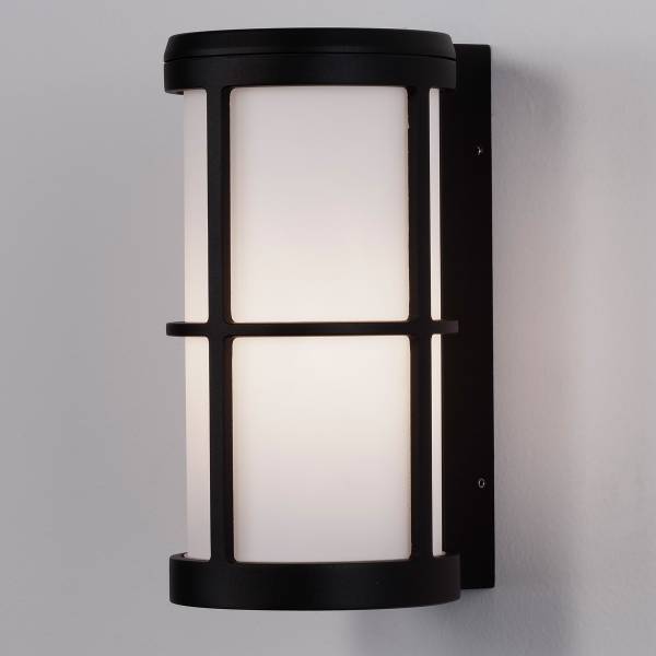 Außenwandleuchte Stone Aluminium / Acrylglas - Schwarz - Schwarz