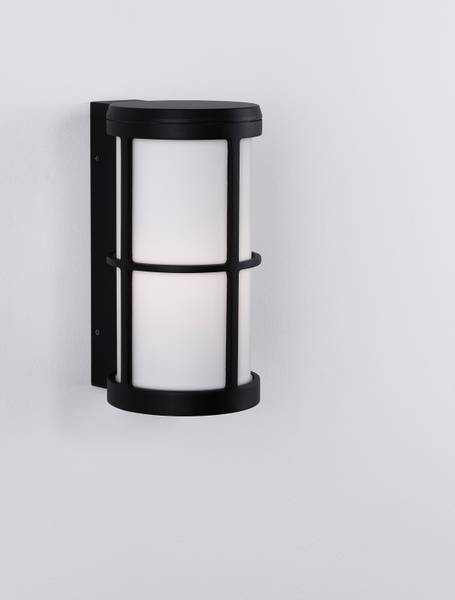 Außenwandleuchte Stone Aluminium / Acrylglas - Schwarz - Schwarz