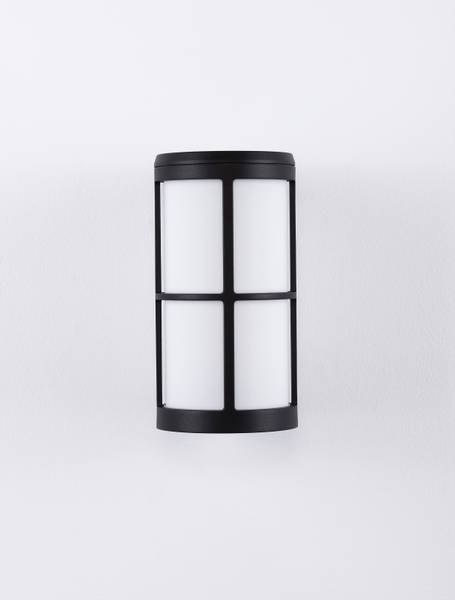 Außenwandleuchte Stone Aluminium / Acrylglas - Schwarz - Schwarz