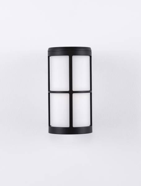 Außenwandleuchte Stone Aluminium / Acrylglas - Schwarz - Schwarz