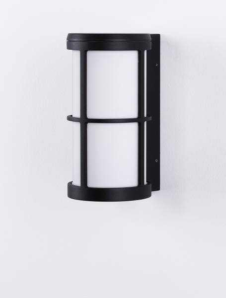Außenwandleuchte Stone Aluminium / Acrylglas - Schwarz - Schwarz