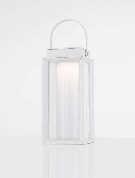 Wegeleuchte Verhal Aluminium / Milchglas - Weiß - Weiß