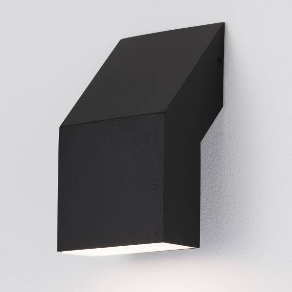 Außenwandleuchte Brigitta Aluminium / Acrylglas - Schwarz