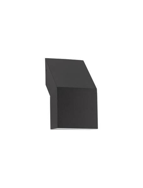 Außenwandleuchte Brigitta Aluminium / Acrylglas - Schwarz