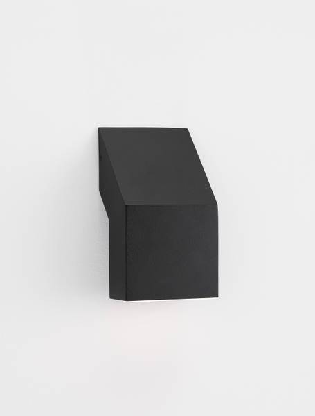 Außenwandleuchte Brigitta Aluminium / Acrylglas - Schwarz