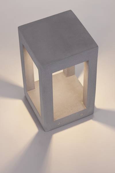 Padverlichting Bev keramiek - grijs - Hoogte: 35 cm