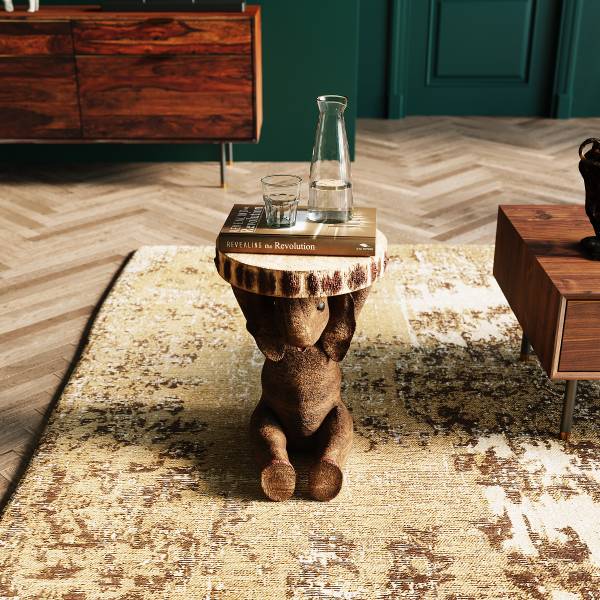Tavolino Animal - Elefante Beige / Grigio