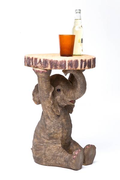 Tavolino Animal - Elefante Beige / Grigio