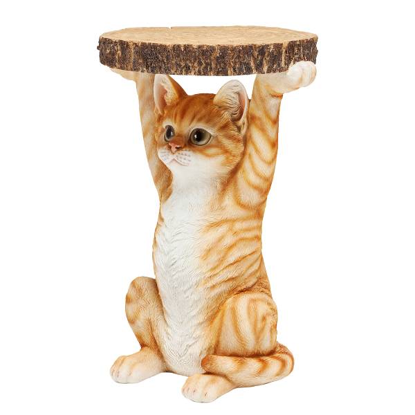 Tavolino Animal - Gatto Beige / Bianco