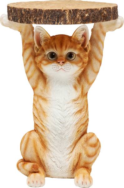 Tavolino Animal - Gatto Beige / Bianco