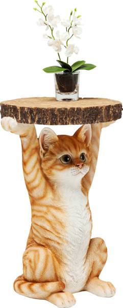 Tavolino Animal - Gatto Beige / Bianco