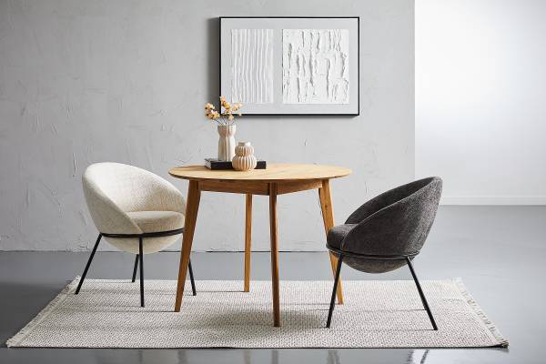 Tavolo da pranzo legno massello KULEVE Rovere massello