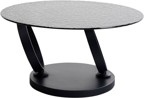 Couchtisch Beverly Glas / Metall - Grau / Schwarz