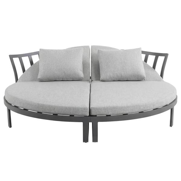 Daybed Nestro Aluminium / Webstoff - Grau