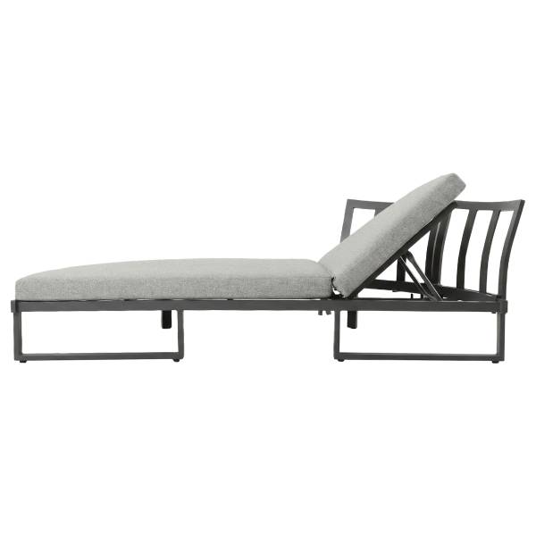 Daybed Nestro Aluminium / Webstoff - Grau