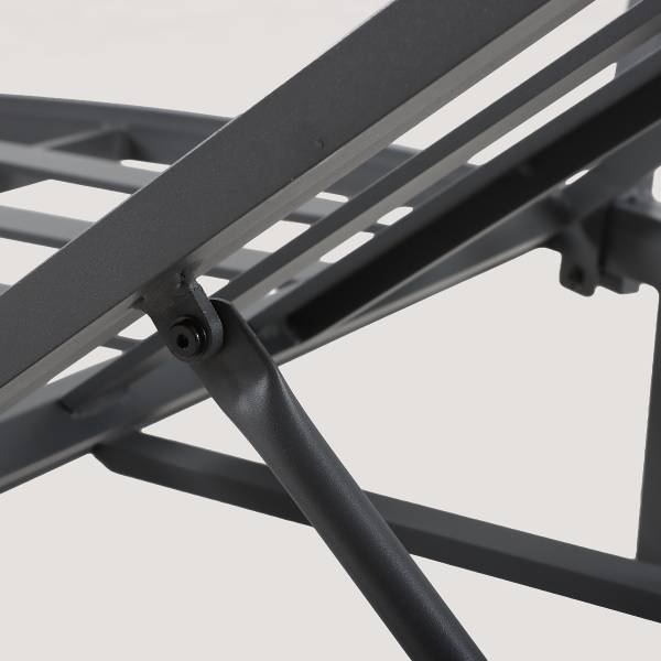 Daybed Nestro Aluminium / Webstoff - Grau