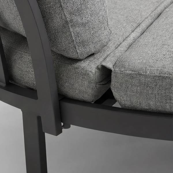 Daybed Nestro Aluminium / Webstoff - Grau