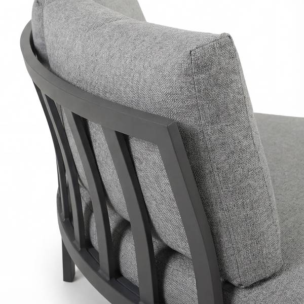 Daybed Nestro Aluminium / Webstoff - Grau