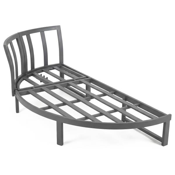 Daybed Nestro Aluminium / Webstoff - Grau