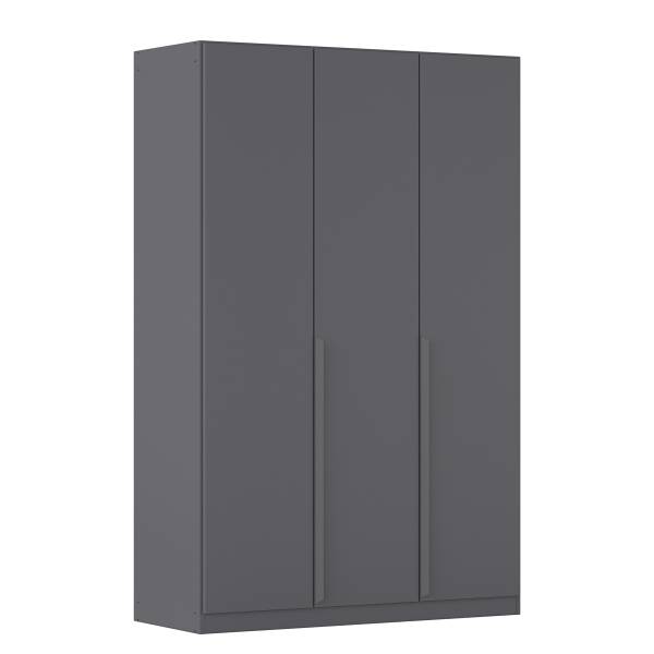 Armoire à portes battantes Quadra Gris métallisé - Largeur : 136 cm