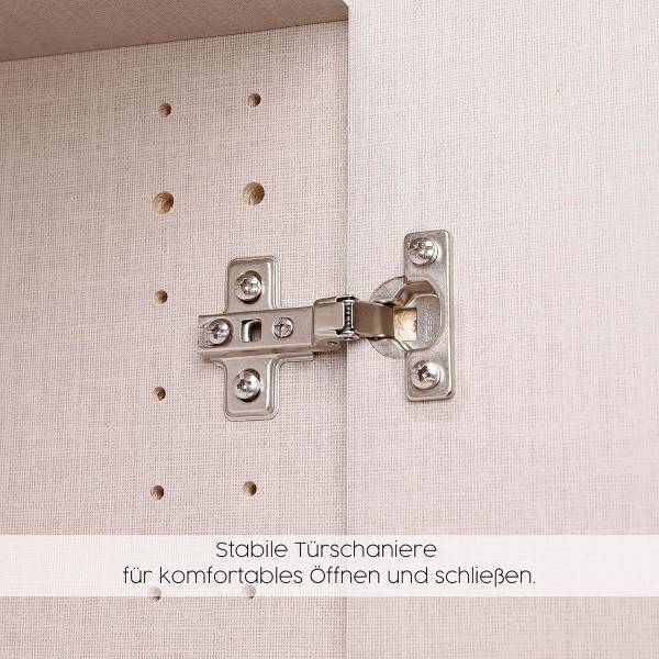 Armoire à portes battantes Quadra miroir Largeur : 136 cm