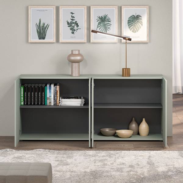 Dressoir Dachan salie - Breedte: 180 cm