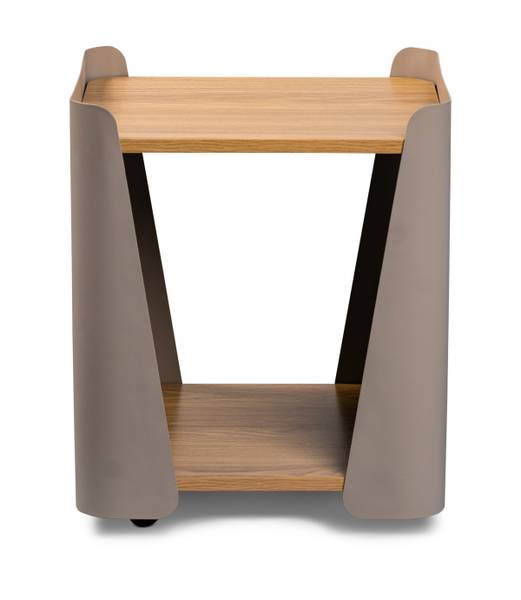 Tavolino da salotto quadrato Sinbuk Effetto rovere Artisan / Tortora