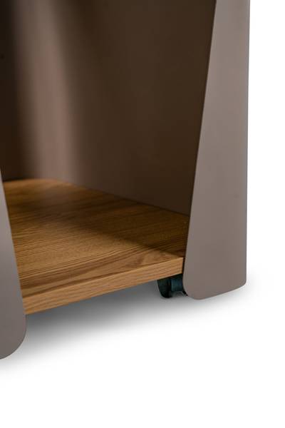 Tavolino da salotto quadrato Sinbuk Effetto rovere Artisan / Tortora