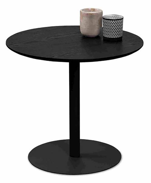 Tavolino da salotto Maysir - 48 cm Effetto frassino nero / Nero