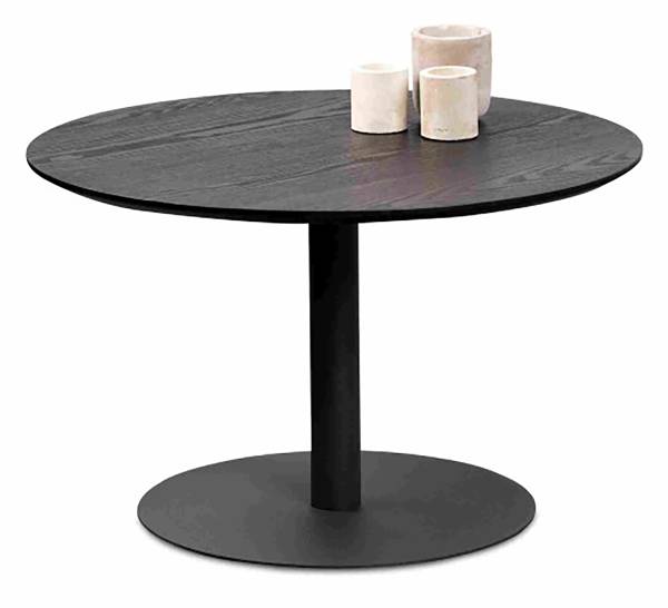 Tavolino da salotto Maysir - 60 cm Effetto frassino nero / Nero