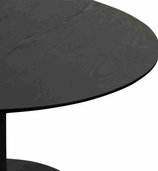 Tavolino da salotto Maysir - 60 cm Effetto frassino nero / Nero