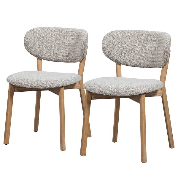 Set di 2 sedie da pranzo Henina Color grigio chiaro