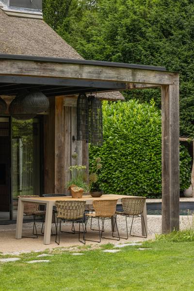 Gartenstuhl Amerio Polyrattan / Eisen - Braun / Schwarz