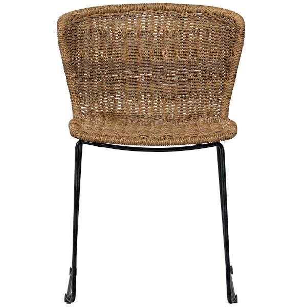 Gartenstuhl Amerio Polyrattan / Eisen - Braun / Schwarz